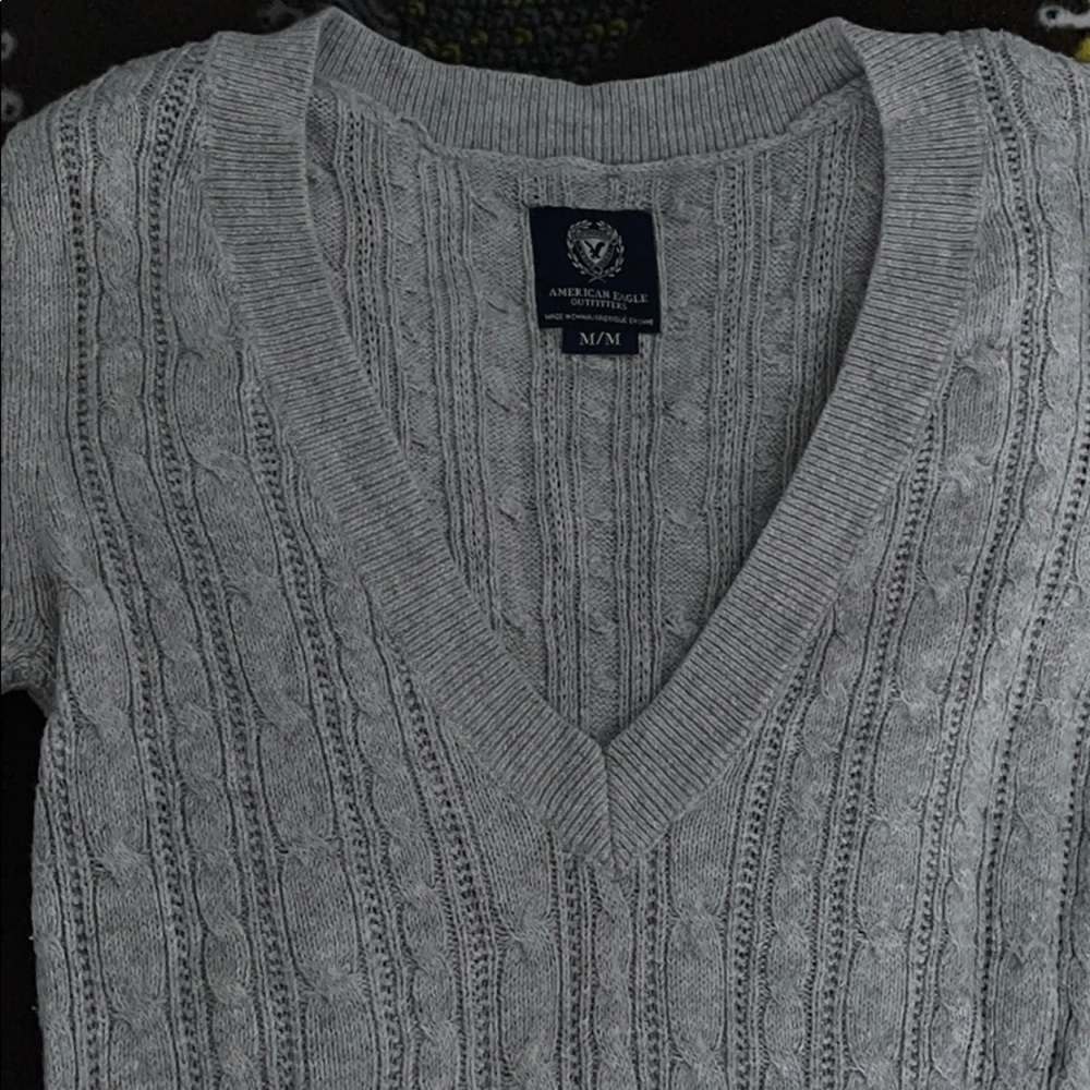 AE gray sweater